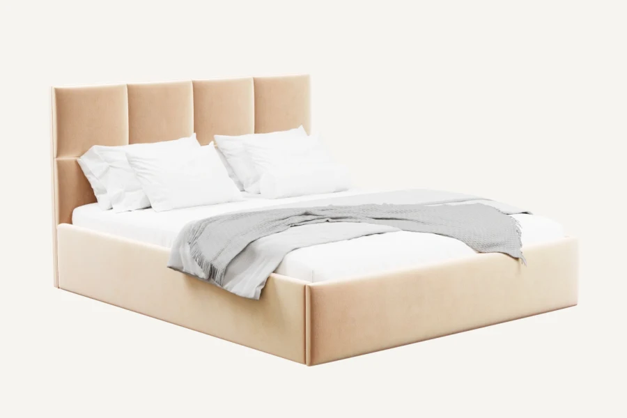 Carlo bed in cream Dream Velvet 20244