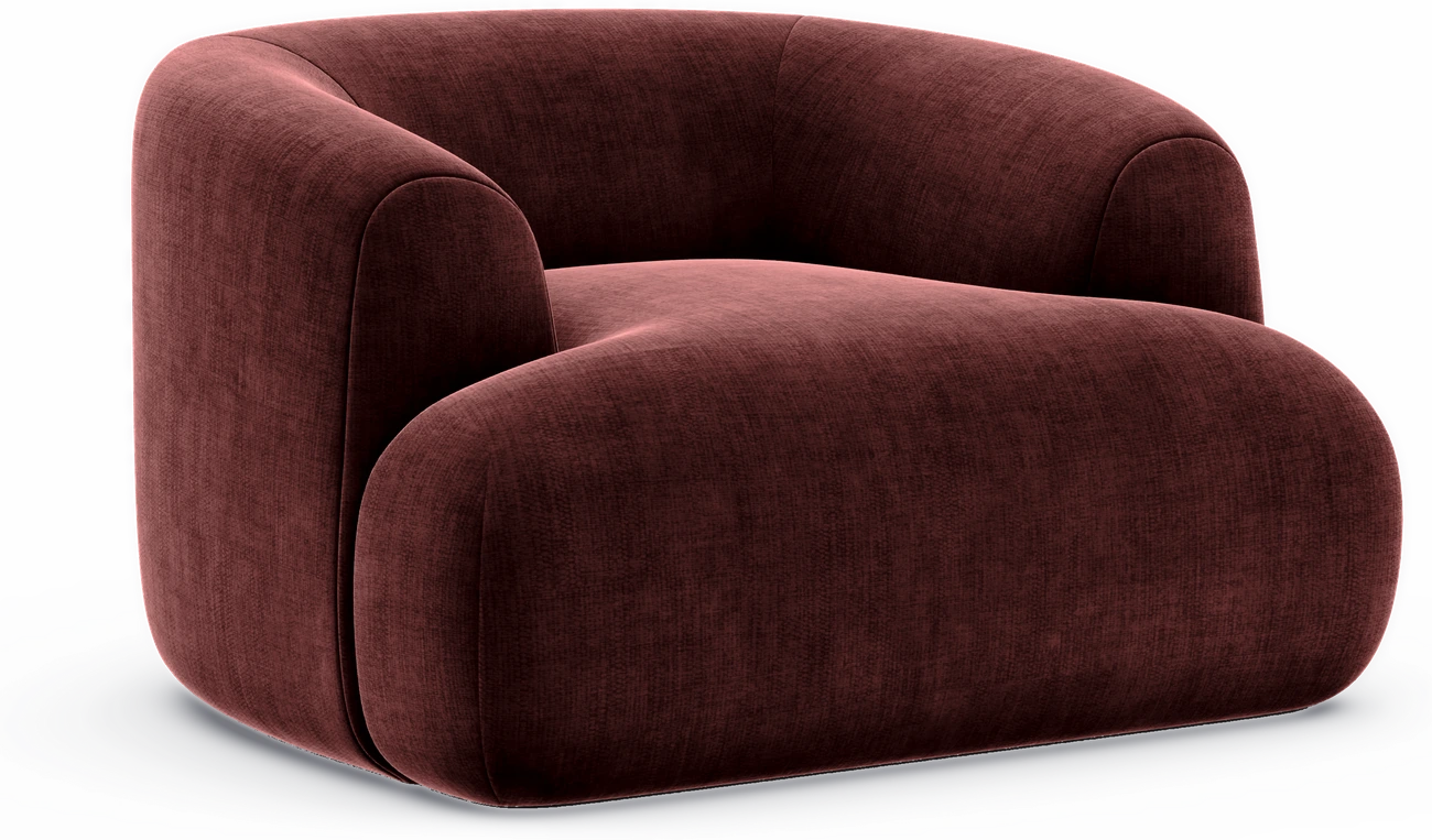 Armchair rendered in the digitized fabric