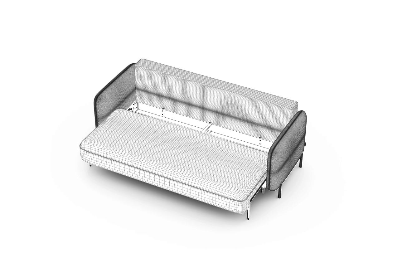 Wireframe of the same sofa